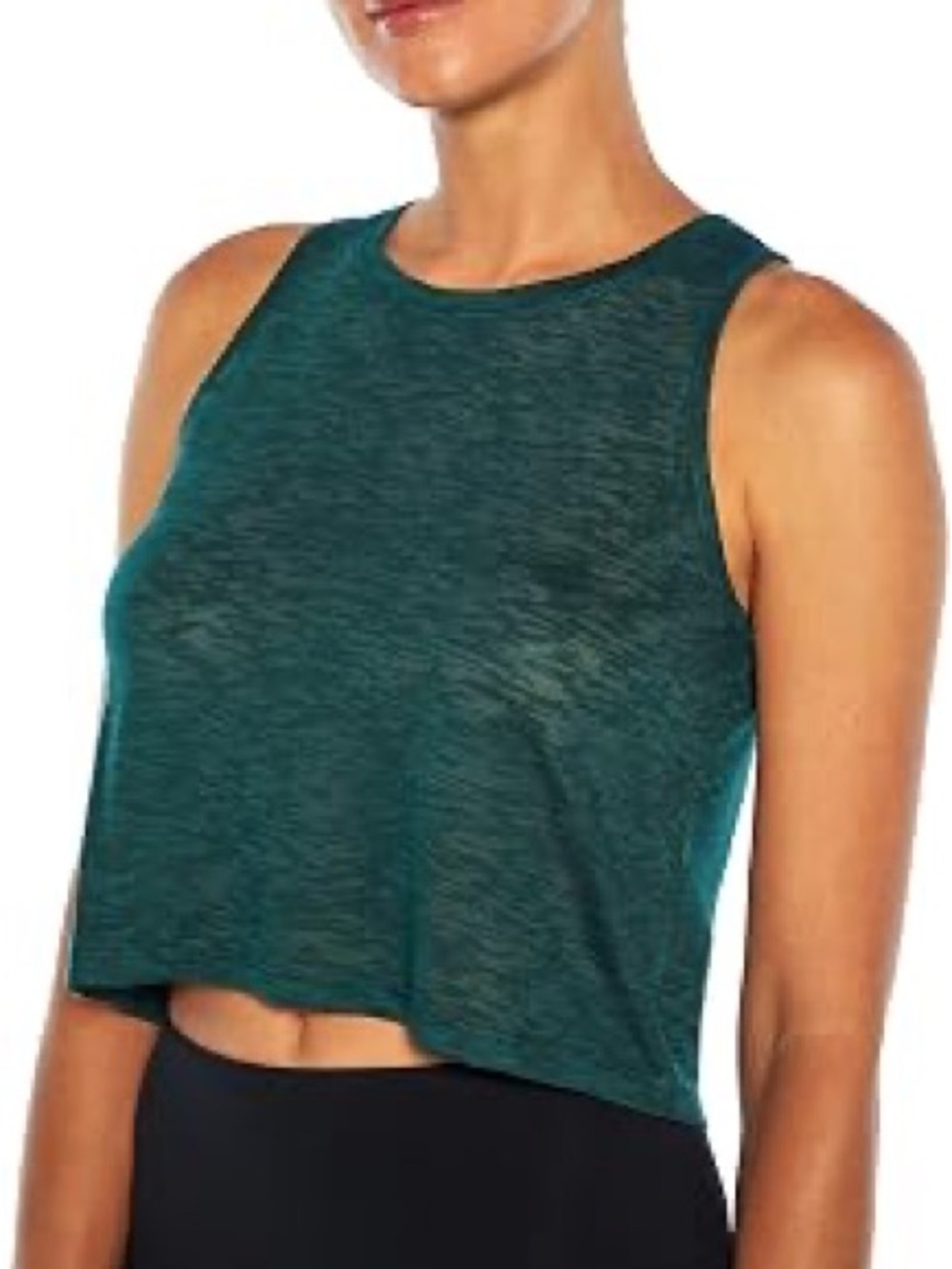 Balance Collection Dark Teal Green Cropped Muscle Tank